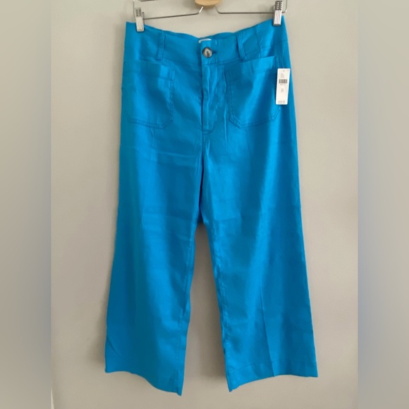 Anthropologie The Colette Cropped Wide-Leg Pants by Maeve Linen Edition - Picture 3 of 8